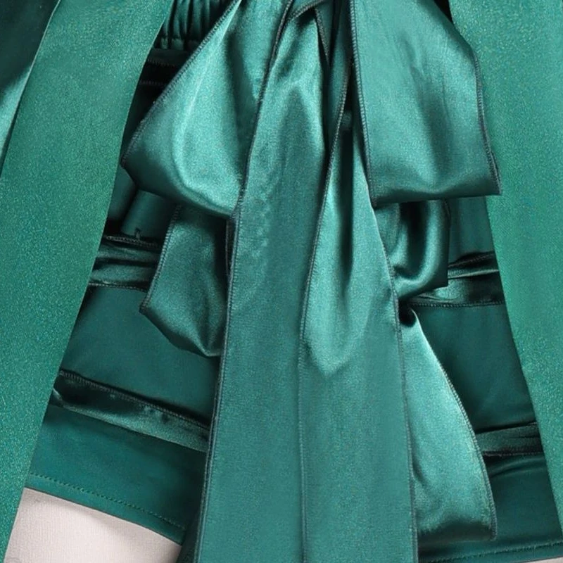green emerald velvet dress Agnes Satin Maxi Dress