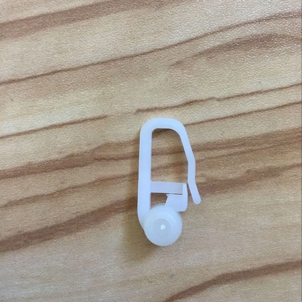 50pcs Ball Track Plastic Curtain Decor White Blindings Sliding tool Curtain Accessories Curtain Hook Curtain Hanging Ring