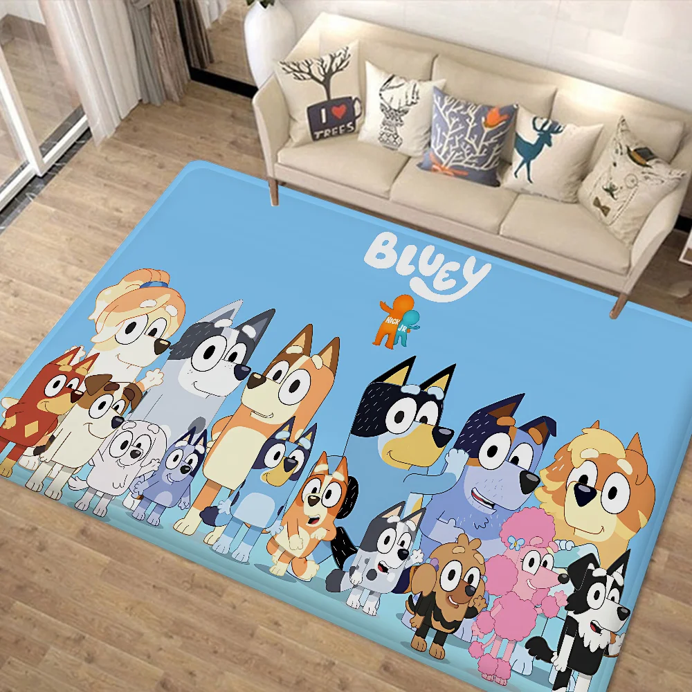 B-Blueys Cartoon Hallway Carpet Washable Non-Slip Living Room Sofa Chairs Area Mat Kitchen Doormat Area Rug 3