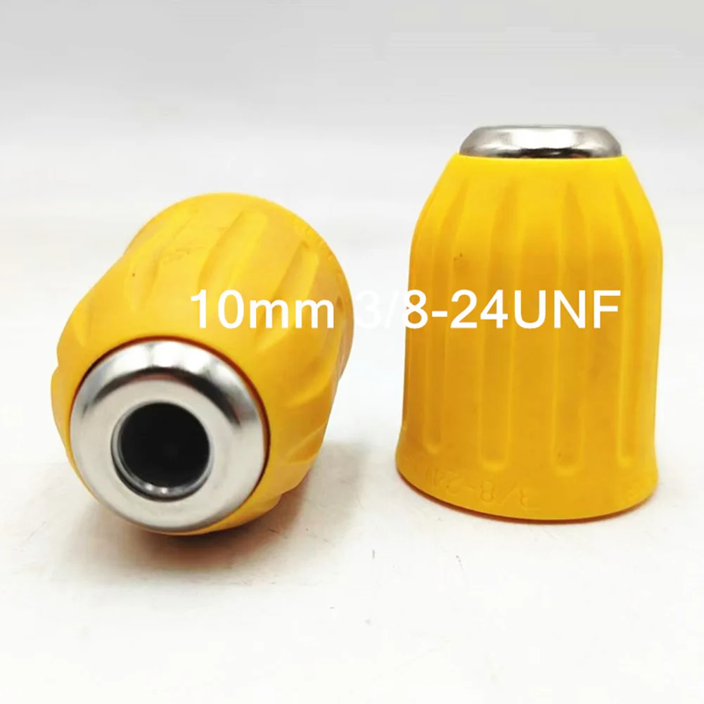 세미 메탈 드릴 척 10mm 3/8-24UNF 핸드 타이트 퀵 체인지 리튬 배터리 렌치 및 표준 전동 공구와 호환 가능