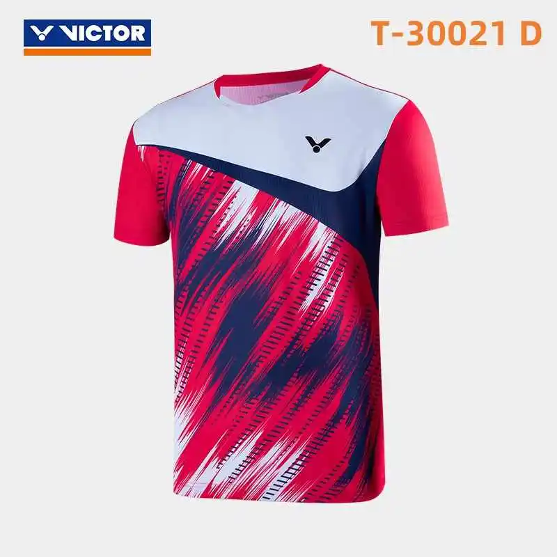 New Victor Victory Badminton Tennis Clothing Sport Short-sleeved T-shirt Comfortable Breathable Sweat-absorbing Quick-drying Top