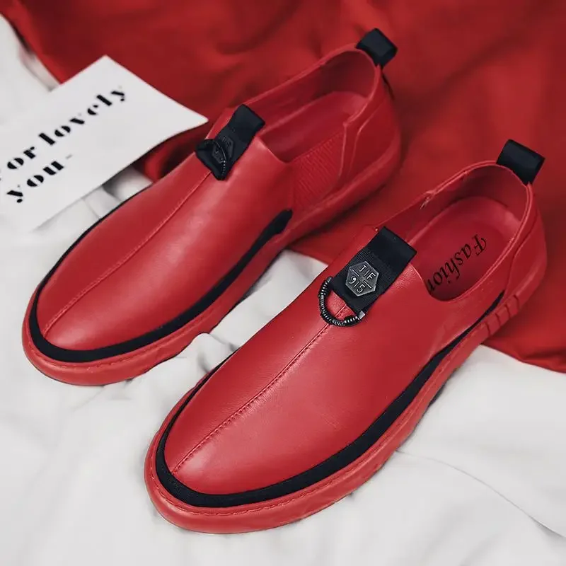 

Мужские туфли, натуральная кожа, дышащие, мягкая подошва, без застежки, Мокасины, лето