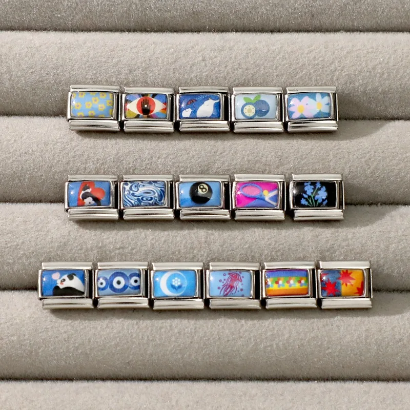 Y2K Italian Stainless Steel Link Bracelet Fashion Jewelry