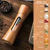 Manual Salt and Pepper Grinder Solid Wood Adjustable Coarseness Large Capacity Multi-purpose Spices Grinder Kitchen Cooking Tool 3
