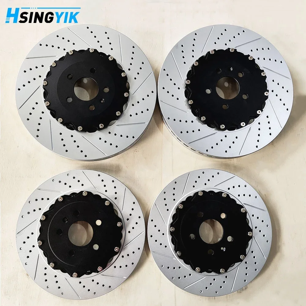 Hsingyik High Performance Design Aluminum Hat 2 Piece Brake Rotors Disc for Audi S6 S7 RSQ8 RS7 SQ7 Brake Rotors