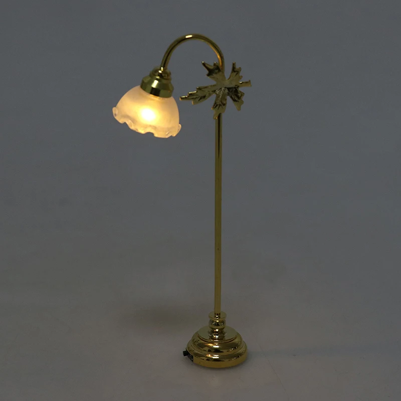 1/6 1/12 Dollhouse Miniature LED Floor Lamp Battery Operated With ON/OFF Switch 6