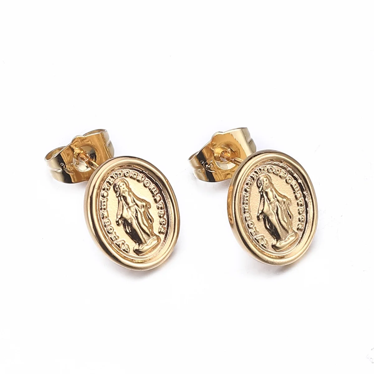 Boucle D Oreille Savoyarde Sainte Marie De La Mer Petites boucles d'oreilles en or de la vierge marie, bijoux religieux,  tendance, pour femmes | AliExpress