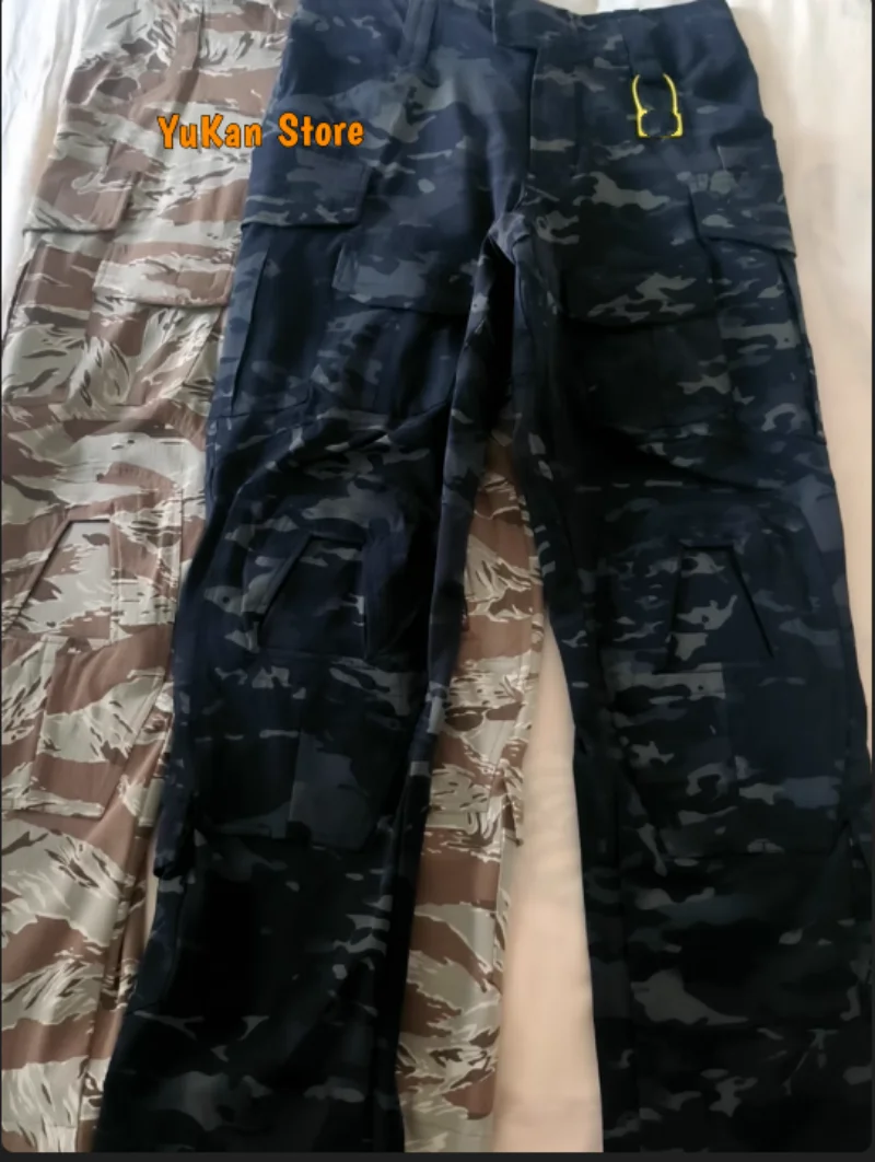 야외 전천후 오렌지 필 4면 탄성 전술 바지