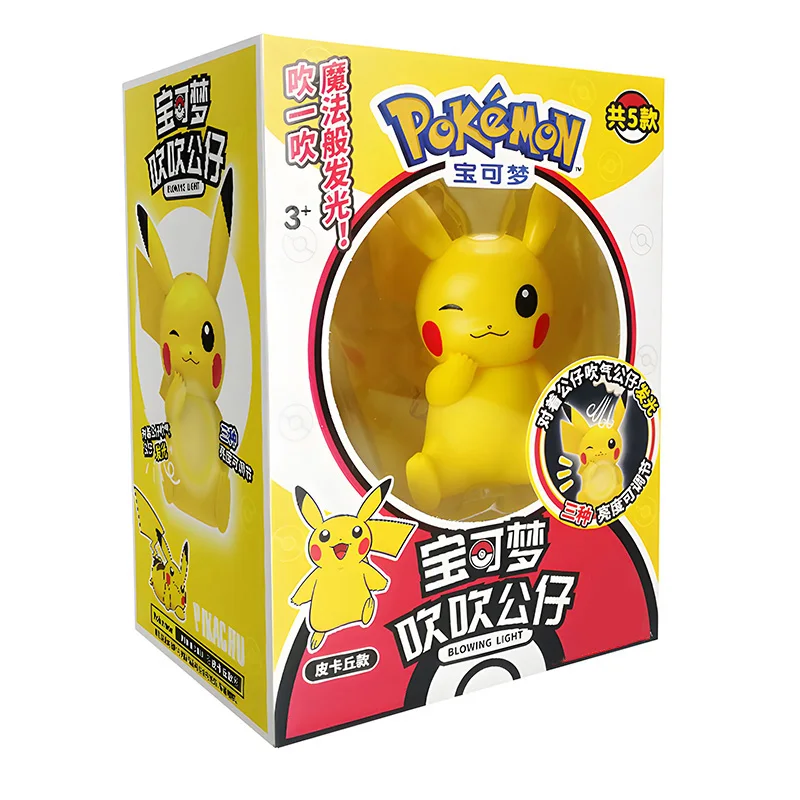   엘프 나이트 라이트 피규어   Psyduck Bulbasaur Jirachi 침대 옆 램프 침실 어린이 장난감 크리스마스 Gif