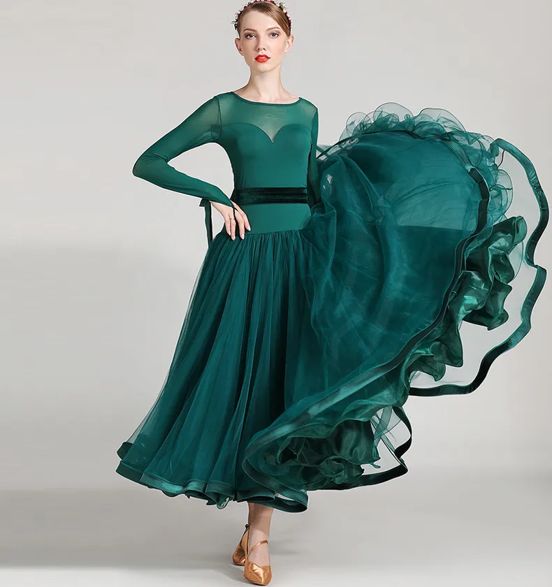 فستان قياسي لقاعة الرقص للنساء ، حزام القوس ، خيوط...