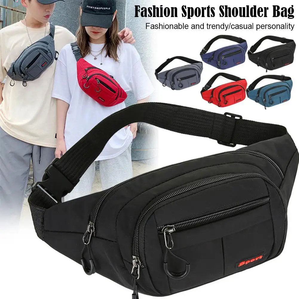 Waistpack Women's Fashion Sports Shoulder Bag New Women's Version Chest Girl Fitness Korean Backpack Running Fashion Bag I4C7