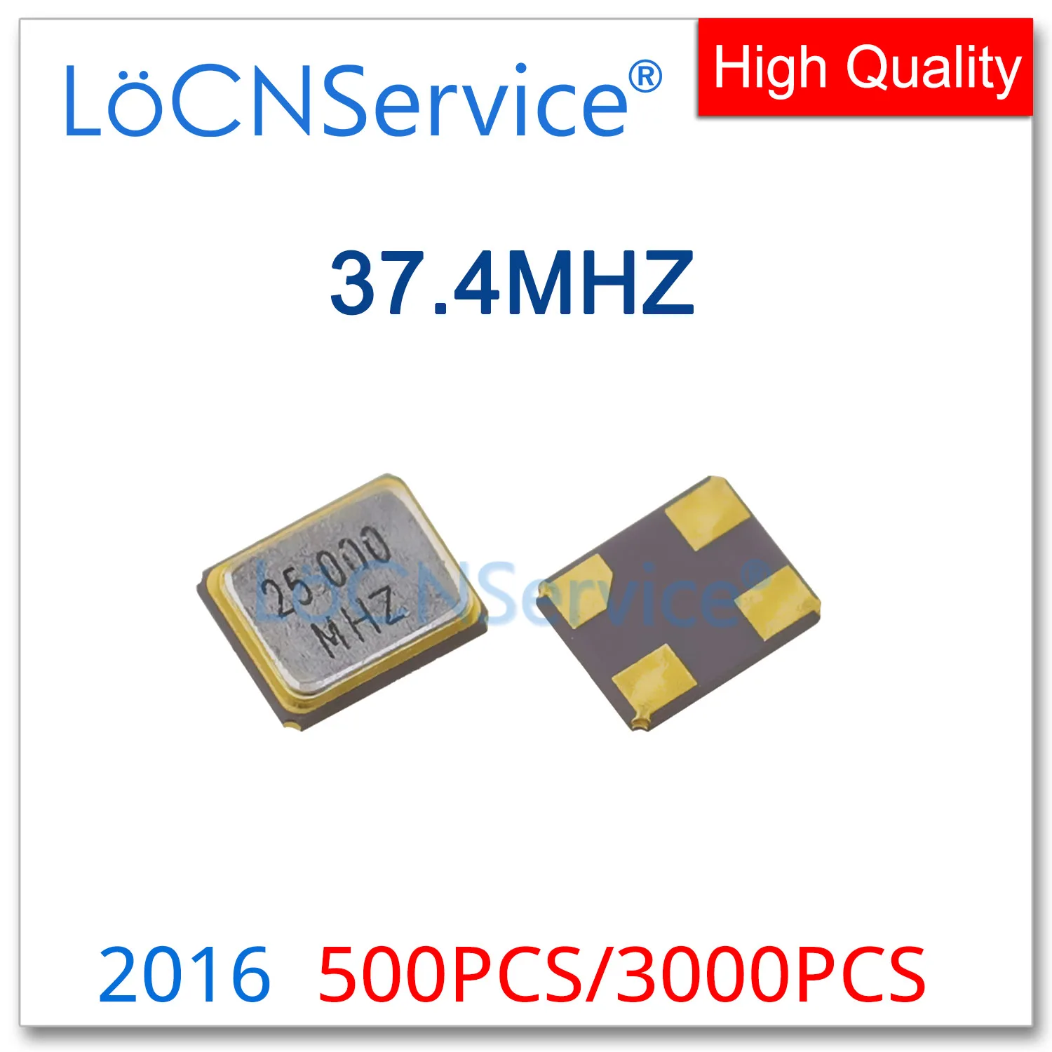 

500PCS 3000PCS SMD Passive Crystal Oscillator 4Pin 2016 37.400mhz 37.4MHz 37.4M Quartz Crystal Resonator Quartz Resonators