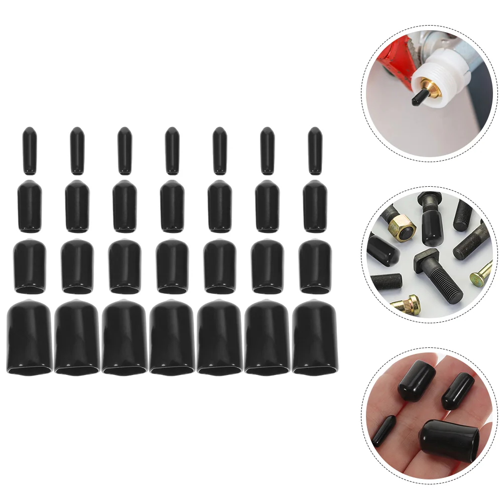 80 Pcs Car Screw Protective Cover Rubber Tips Thread Protector End Head Flexible Caps Furniture Bolt Covers