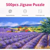 46*28cm 500Pieces Jigsaw Puzzle for Adults Oil Painting Lavender Flower Paper Puzzles Home Decor Wall Display Festival Gift Toys 1