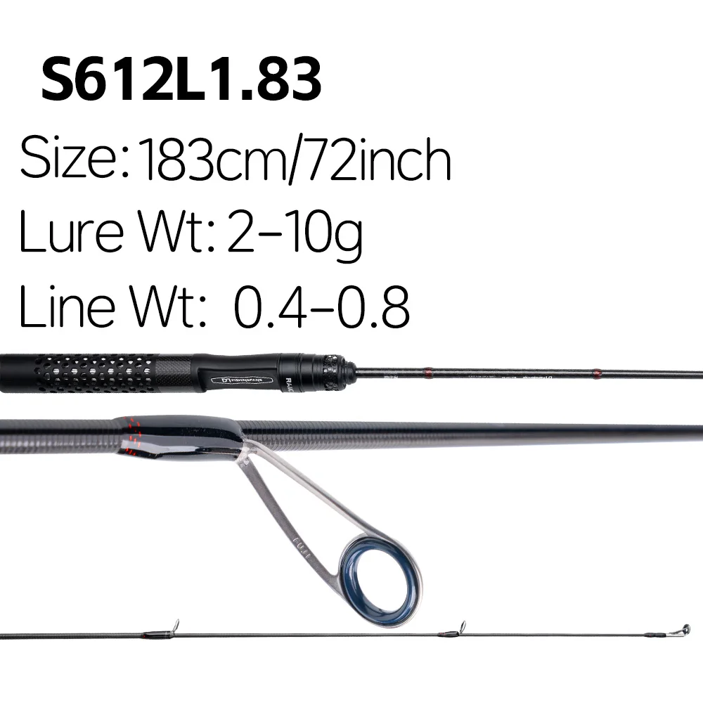 FISHINGFANS 65 グラム T1100 カーボンロッド超軽量ライト 1.47