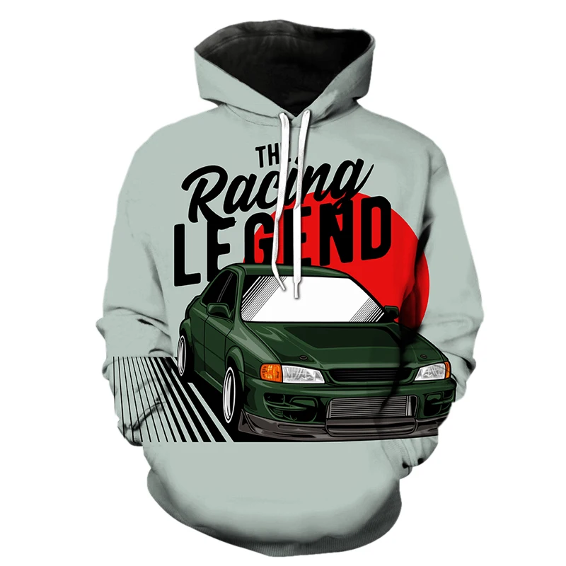 Vintage Cartoon Car Pattern Hoodies 3D Printed Unisex Pullovers Hiphop Hoodie Casual Sweatshirts Street Top Tracksuit