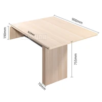 75x90cm Wall Mounted Wall Dining Table Home Office Computer Study Table Desk Folding Bar Hardware Accessories with stand - Image 2