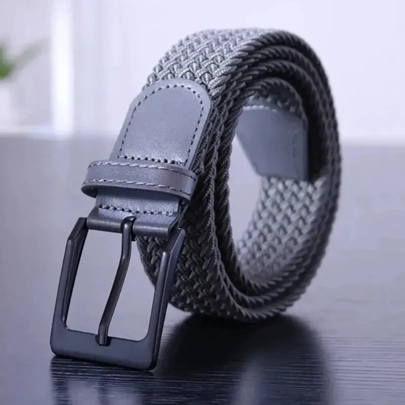Men's Belt Fashion Casual Woven Elastic Belt Outdoor Sports Lady Tactical Belt Strap Climbing Belt With Pants Jeans Neutral Belt