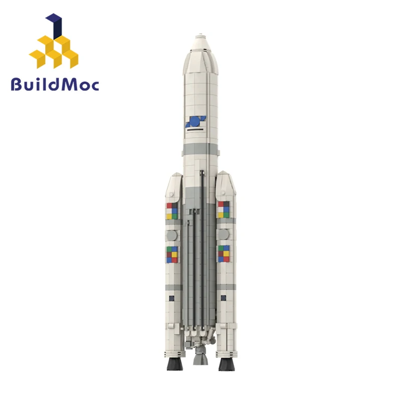 

MOC Space 1:110 Arianeal 5 ECA Rocket Building Blocks Artificial Satellite Universe Vehicle Bricks Toys Children Birthday Gifts