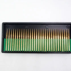 30 - Piece Diamond Grinding and Polishing Burr Set - Grit #120 - Drill Tip