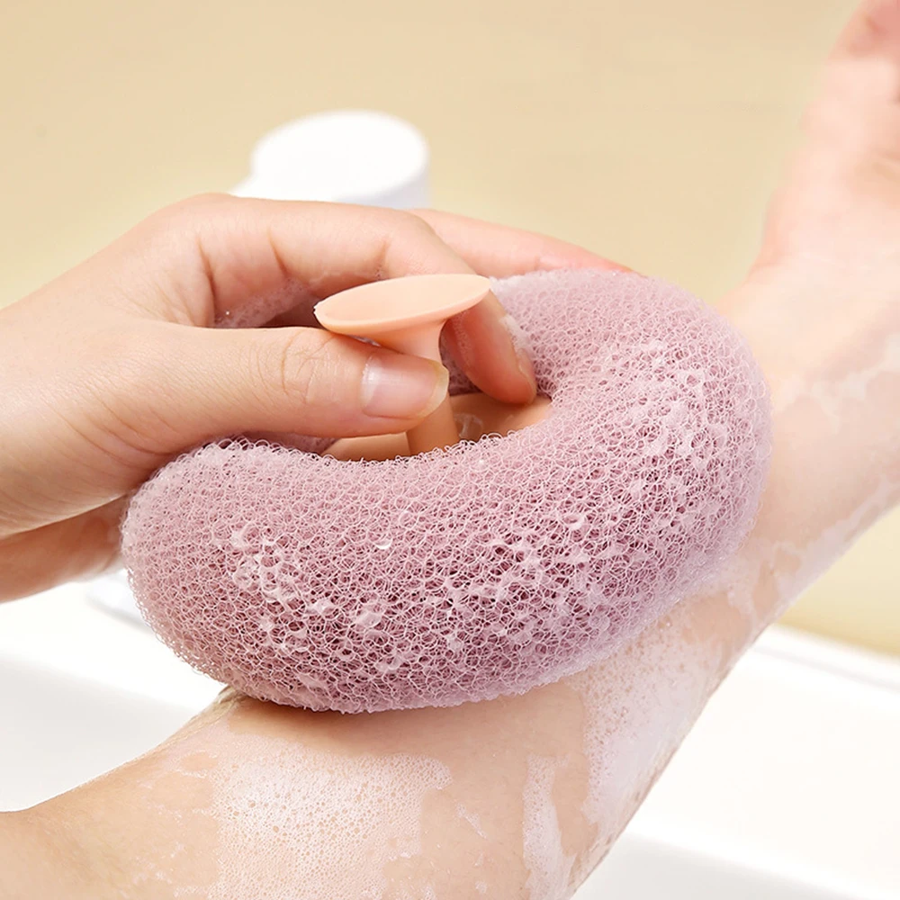 Exfoliating Shower Brush Massage Bath Sponge Ball Body Gently Deep Cleaning Scrubbers with Suction Cup Bathroom Accessories 3