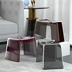 Taburete bajo de plástico para decoración del hogar, muebles para el hogar, sala de estar