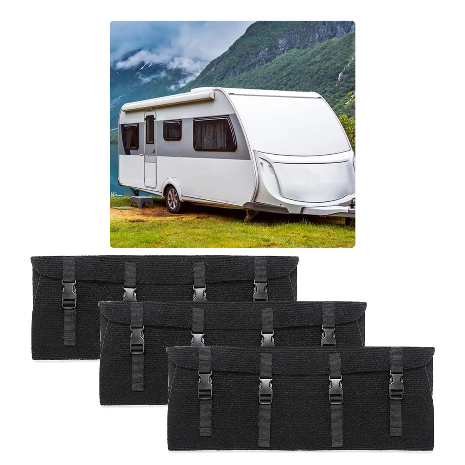 

3 Pieces RV Step Covers RV Accessories Non Slip Step Ladder Mat for RV Steps