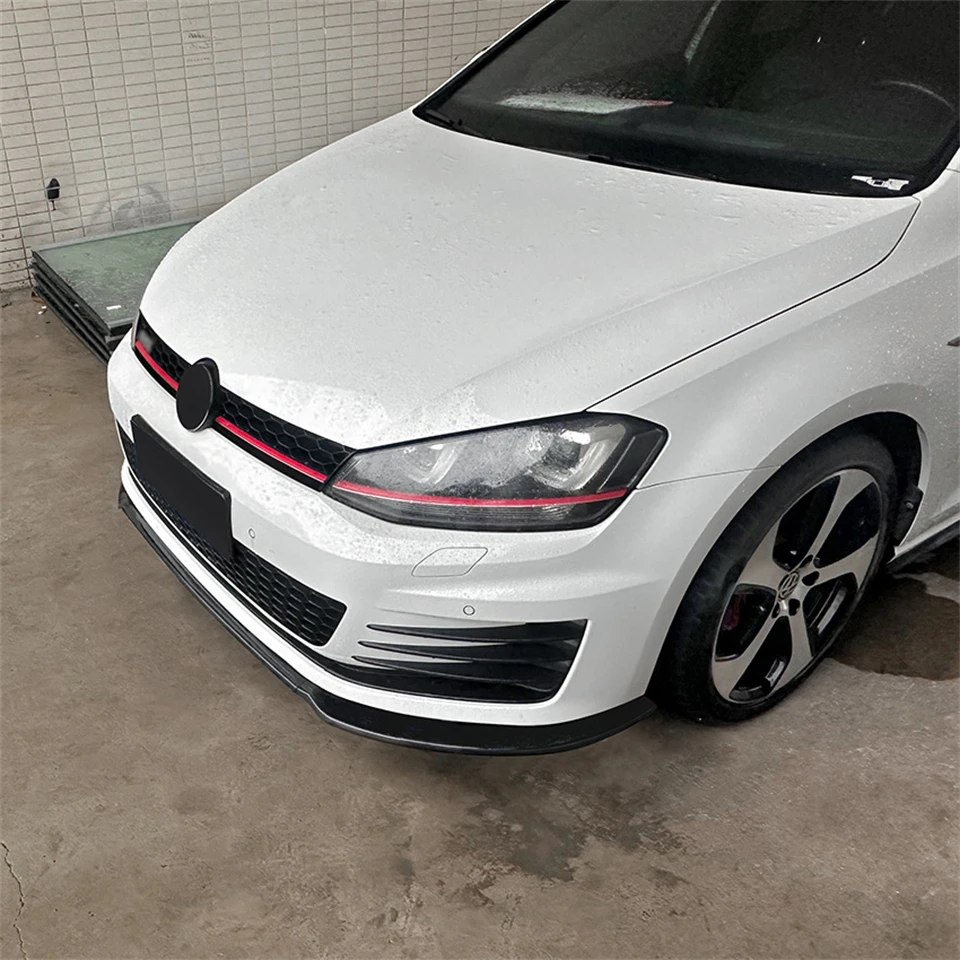 폭스바겐 골프 7 MK7 GTI GTD R R-라인 2012-2017 바디 키트 맥스턴 스타일 자동차 프론트 범퍼 립 스포일러 스플리터 보호 커버 튜닝