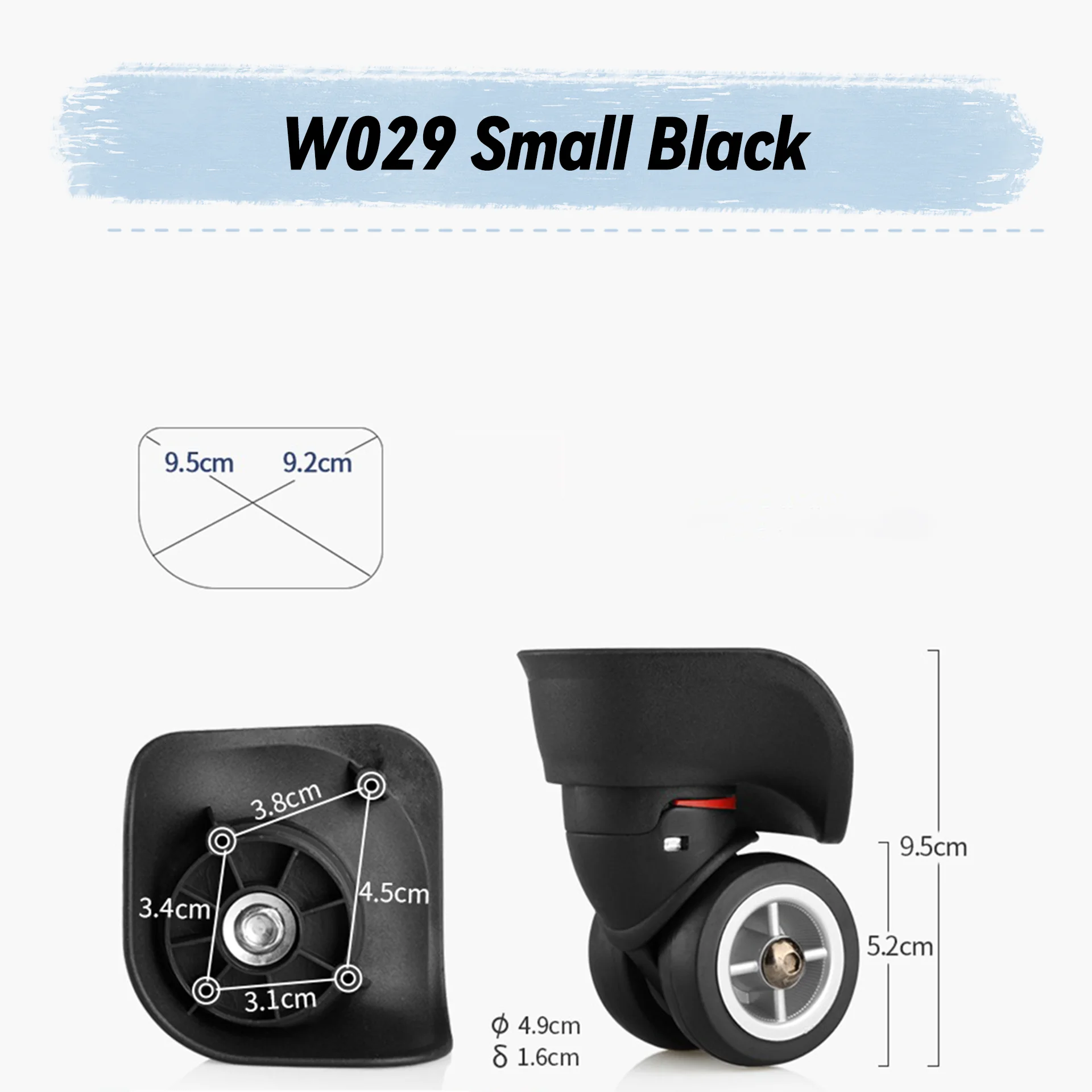 Suitable For W029 Universal Wheel Replacement Suitcase Rotating Smooth Silent Shock Absorbing Wheel Accessories Wear-resistant