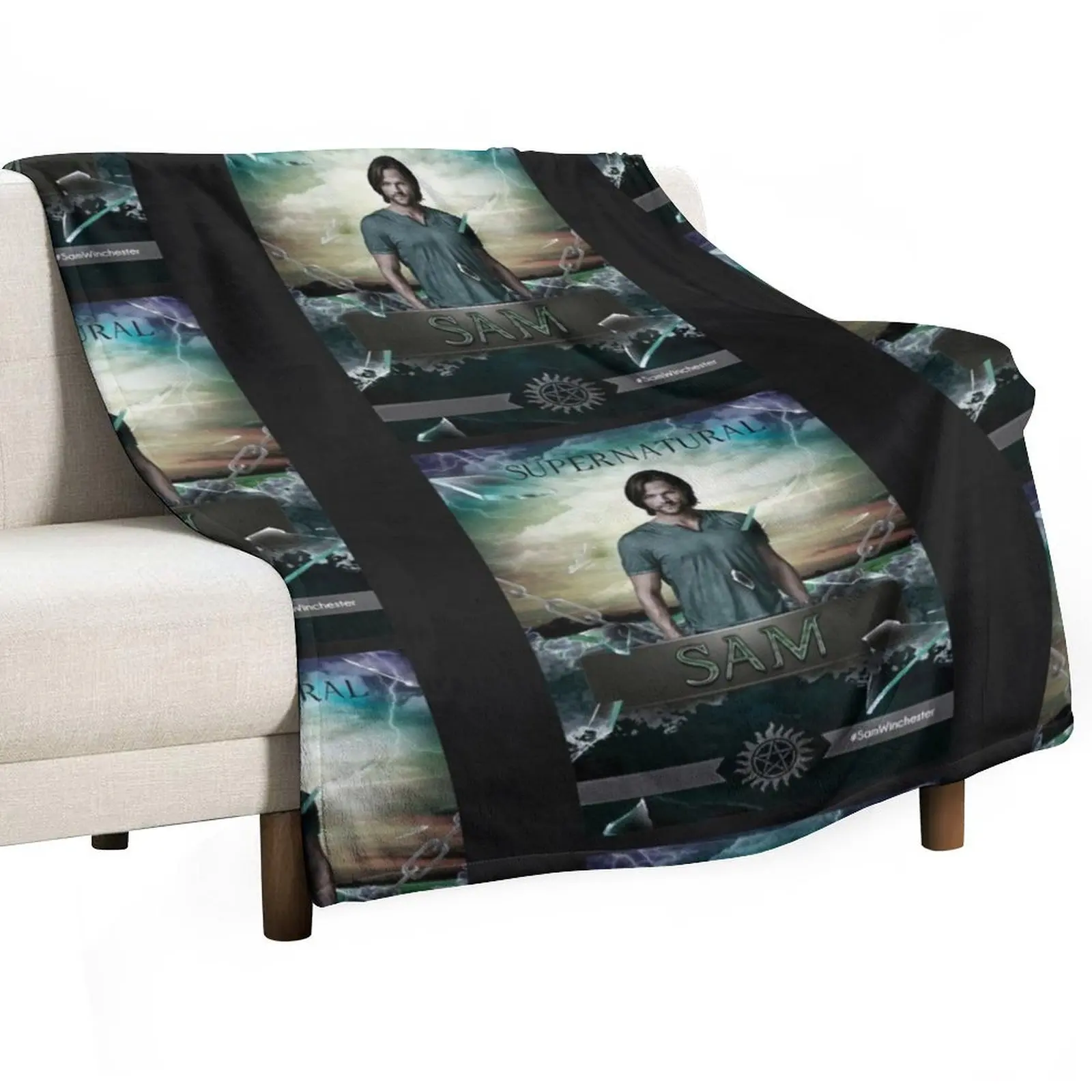 

Sam Winchester Throw Blanket Thermals For Travel Multi-Purpose Fluffys Large Fluffy Softs Blankets