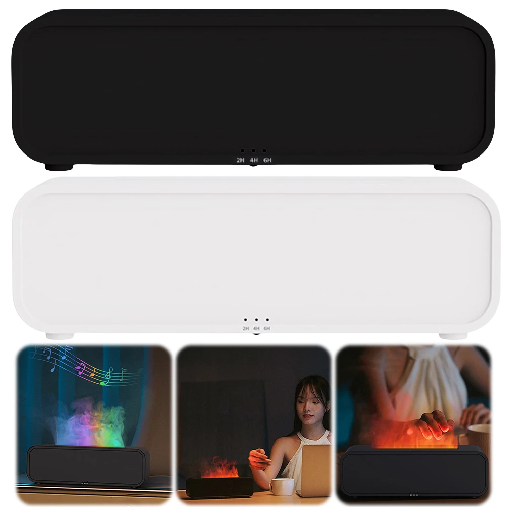 Colorful Flame Air Aroma Diffuser Humidifier Remote Control Pickup Dynamic Aromatherapy Machine Ultra-Quiet for Home Office Room