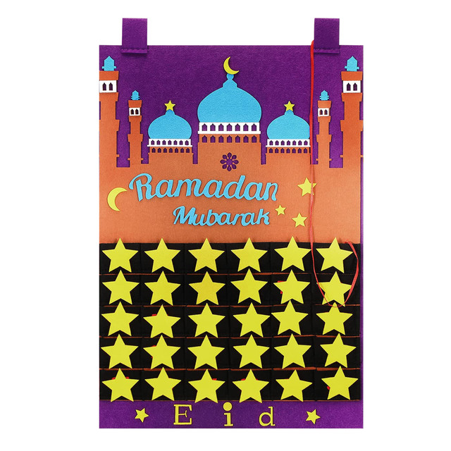 Mubarak Calendar Countdown Eid Mubarak Countdown Calendar Wall Hangings Ramadan Poster Eid Al Fitr Party Decor With Movable