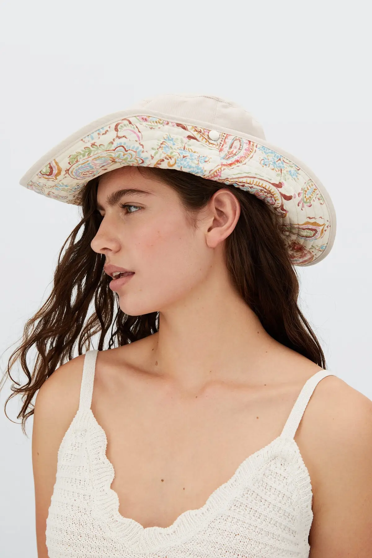 

Patterned Canvas cowboy Cap