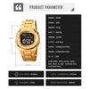 SKMEI 2004 Waterproof Electronic Sport Watch Mens Wristwatch Alarm Date Clock  relojes para hombre Glow Stop Watch Multifunction 6