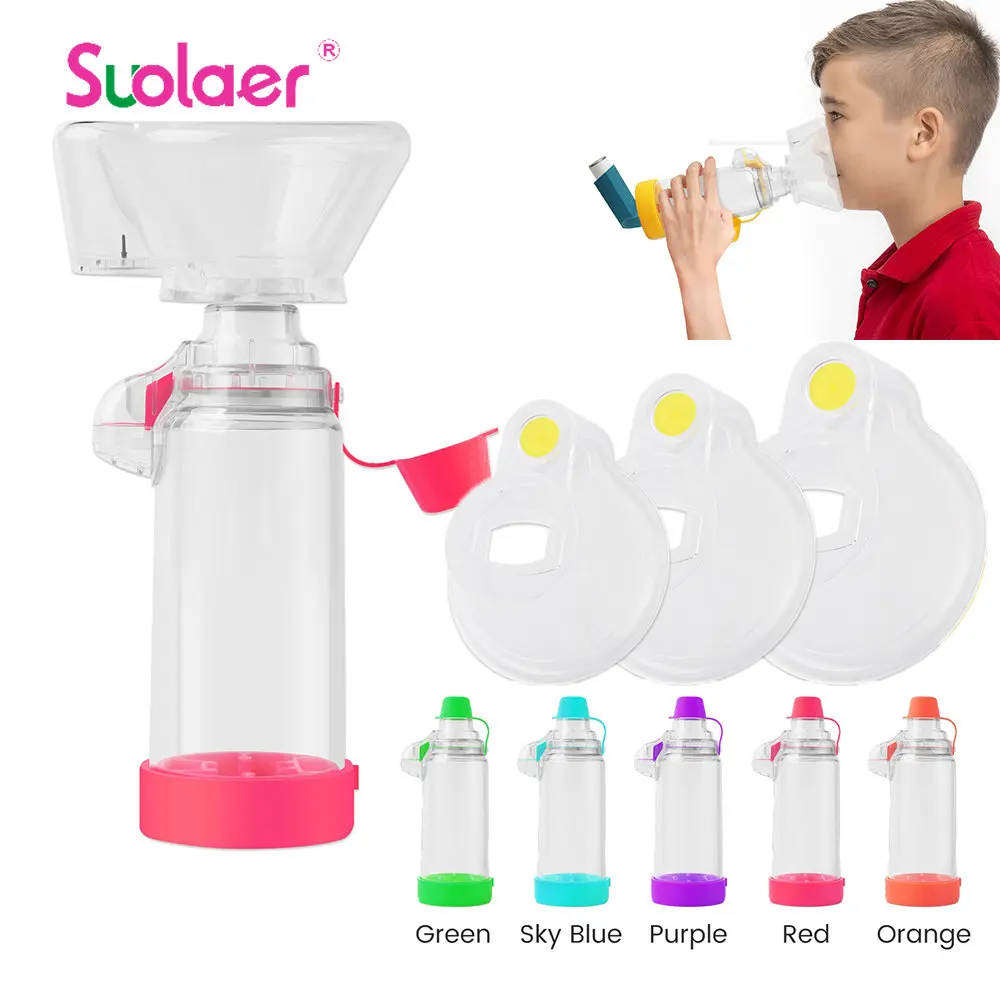 Adult Child Pet Automizer Asthma Spacer Inhaler Spacer Mist StorageTank Compressor Aerosol Cabin Nebulizer Tank with Mask Cup