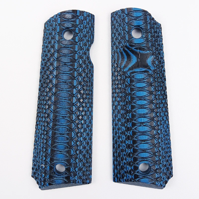 Dual Blue G10 Custom CNC Tactical Handle Grips