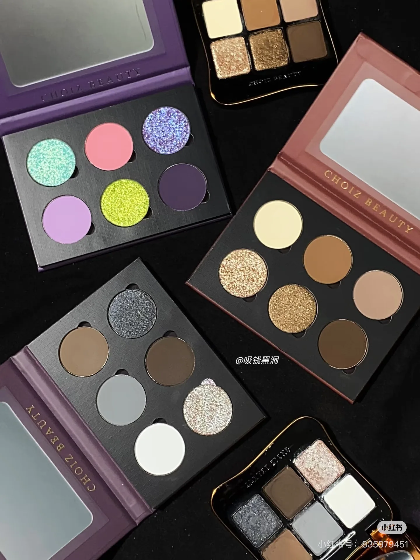 CHOIZ BEAUTY 6 Color 10Colors Eyeshadow Purple Chameleon Butterfly Matte Platte Shimmer Shining Eye Shadow Black Gothic