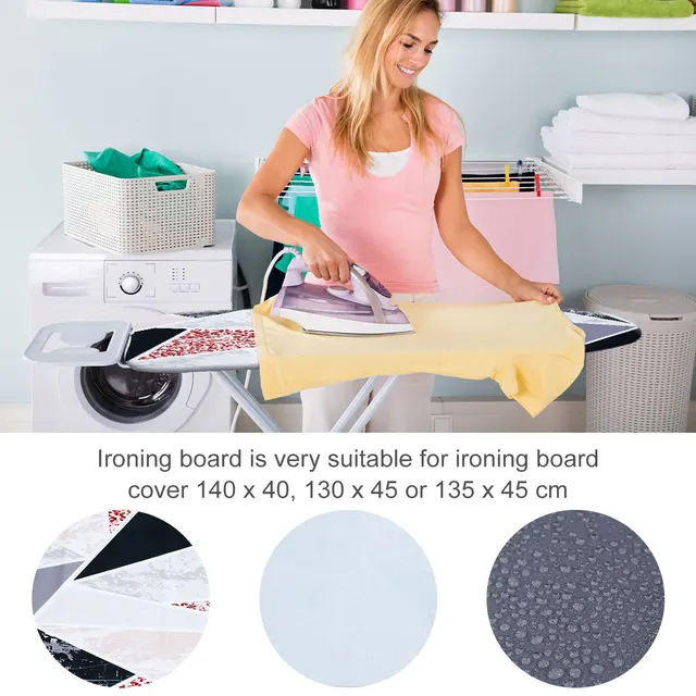 55x20 Inch Ironing Board Cover Cotton Ironing Board Protective with Elasticized Edges Cloth Scorch Resistant Ironing Board Pad 5