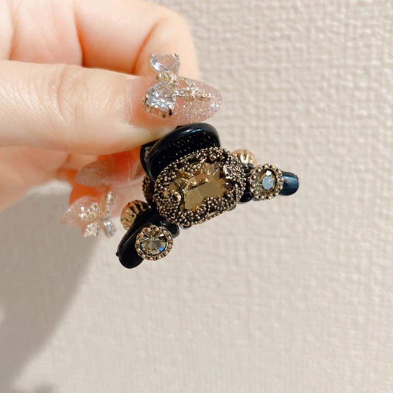 Retro Mini Haar Krallen Kristall Strass Haar Clips für Frauen Mädchen Luxus Grips Temperament Kopfbedeckungen Zubehör Geschenke – Detail 3