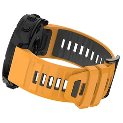 Premium QuickFit Silicone Watchband - 26mm/22mm Strap - QuickFit 26mm (Orange Black)