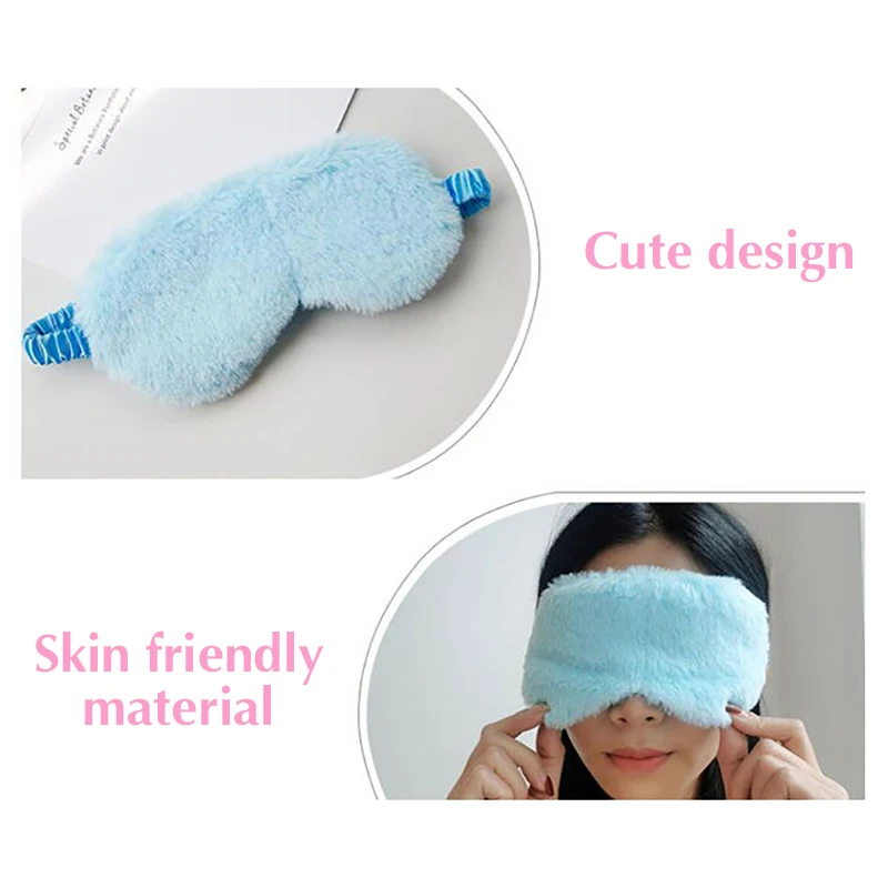 Sleeping Mask Sleeping Blindfold Soft Plush Eye Masks Cute Love Cloud Eye Cover Plush Mask Eyepatch Nap 6