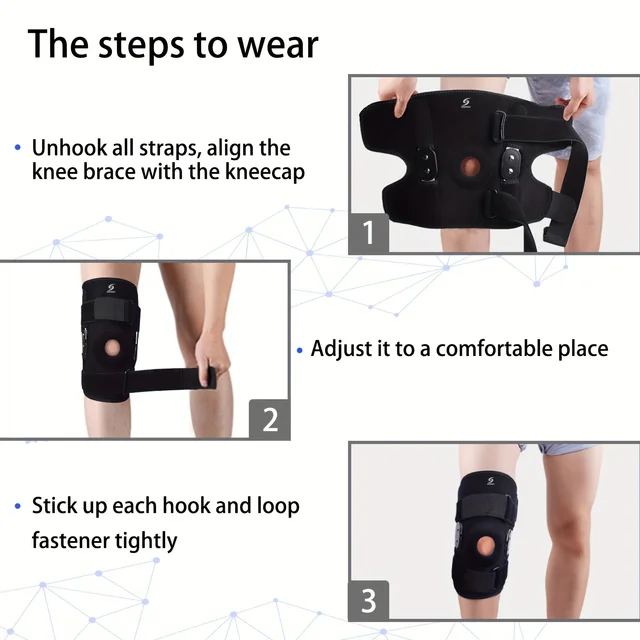 Sportout Knee Support with Removable Aluminium Hinges Knee Support Perfect for Gym, Weightlifting, Walking, Sports, Volleyball 5