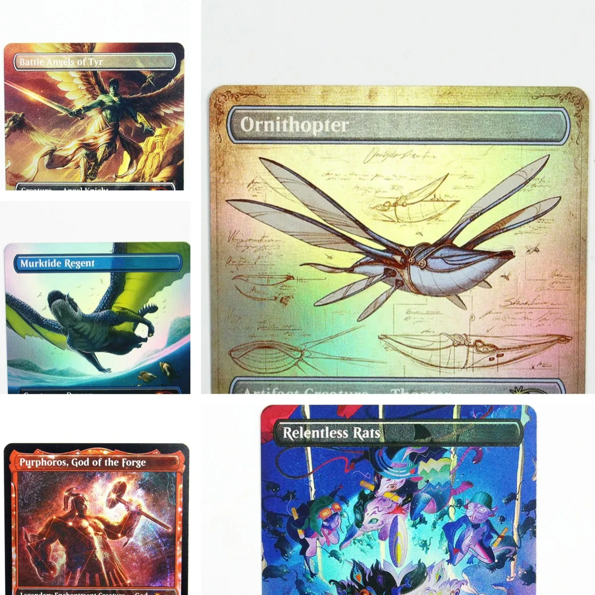 Game Cards Collectible Cards Foil 6 (SLD) Ornithopter Magical Proxy Cards Game Quality Proxy Relentless Rats Murktide Gathering Board
