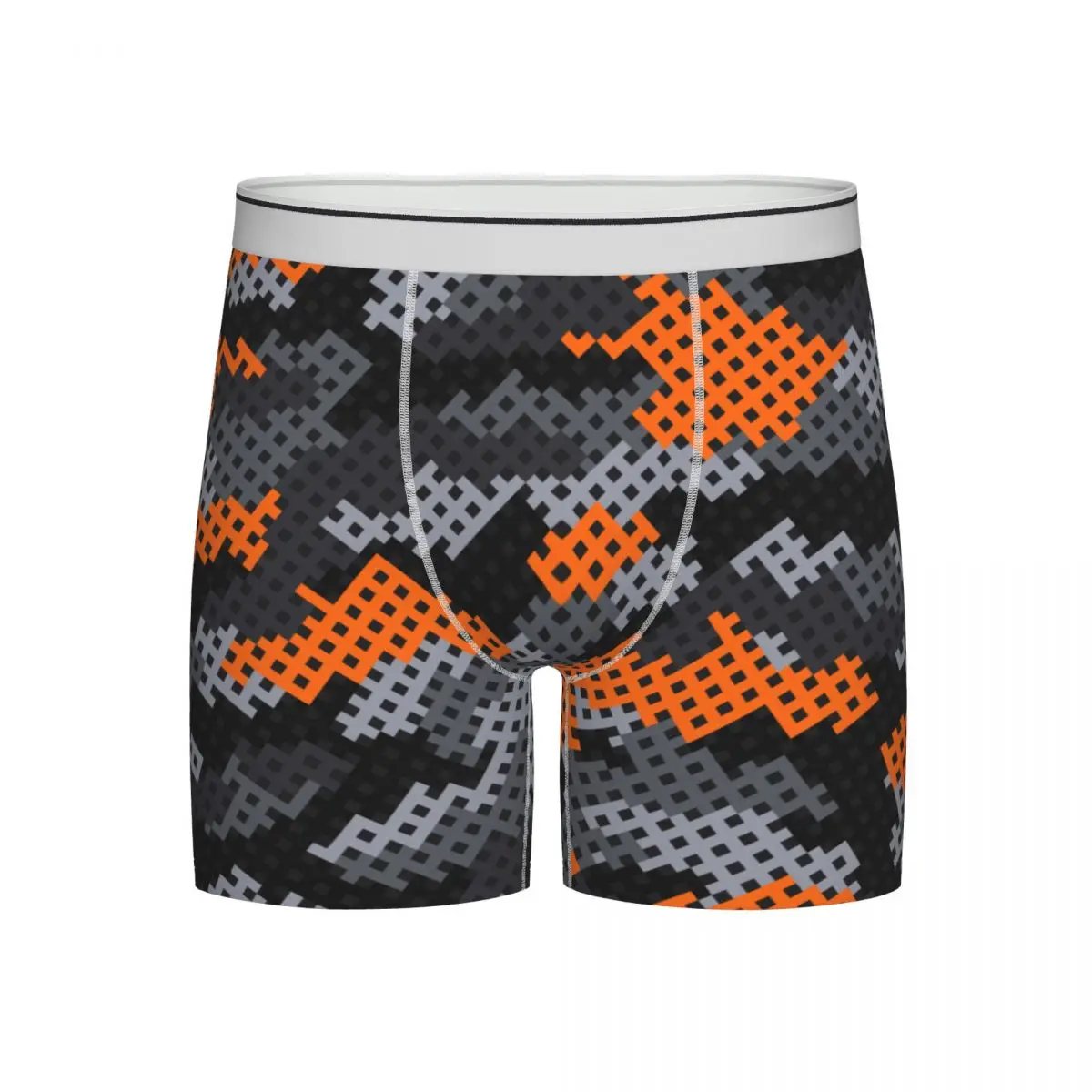 

Orange Military Camouflage Man Long Underwear Army Camo Boxer Shorts Panties Sexy Soft Underpants for Homme Plus Size