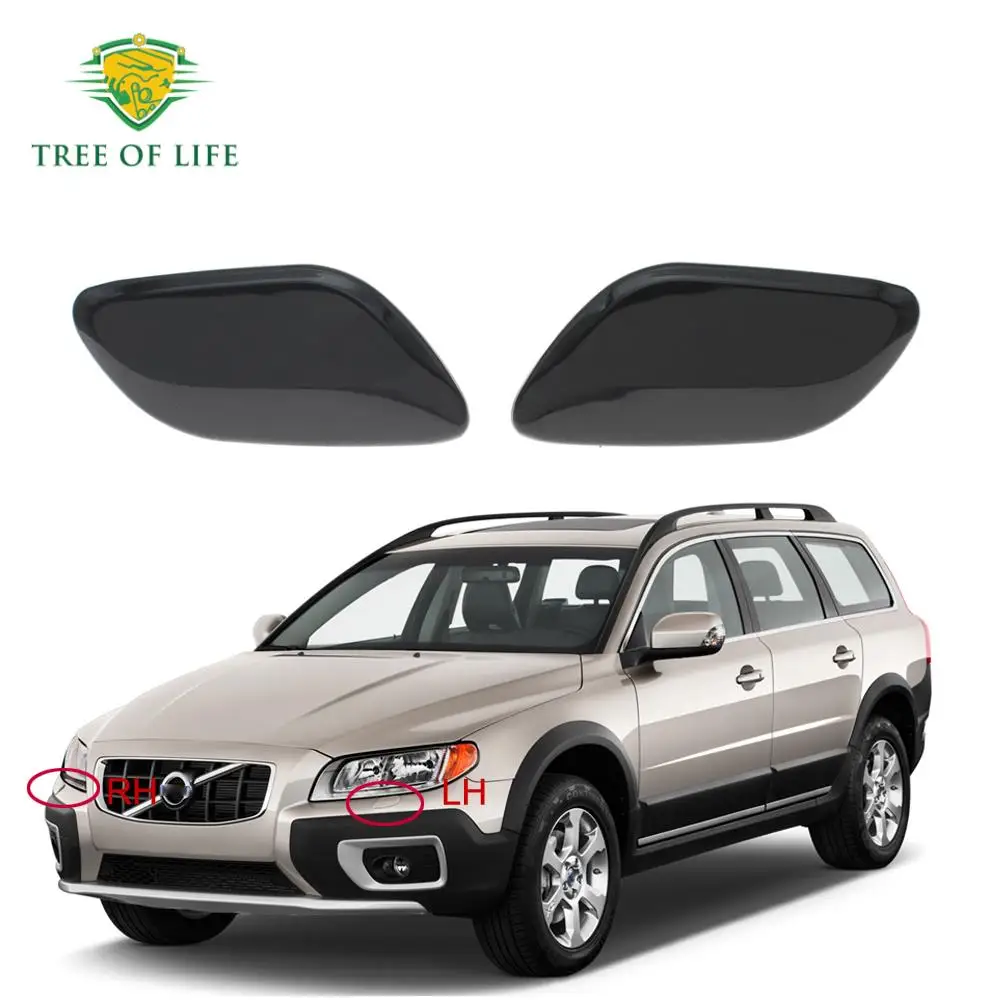 Car Headlight Washer Nozzle Cover New Front Headlight Washer Nozzle Cover lamp Water Spray Jet Cap For VOLVO XC70 MK2 2008 2009 2010 2011 2012 2013 2014 2015