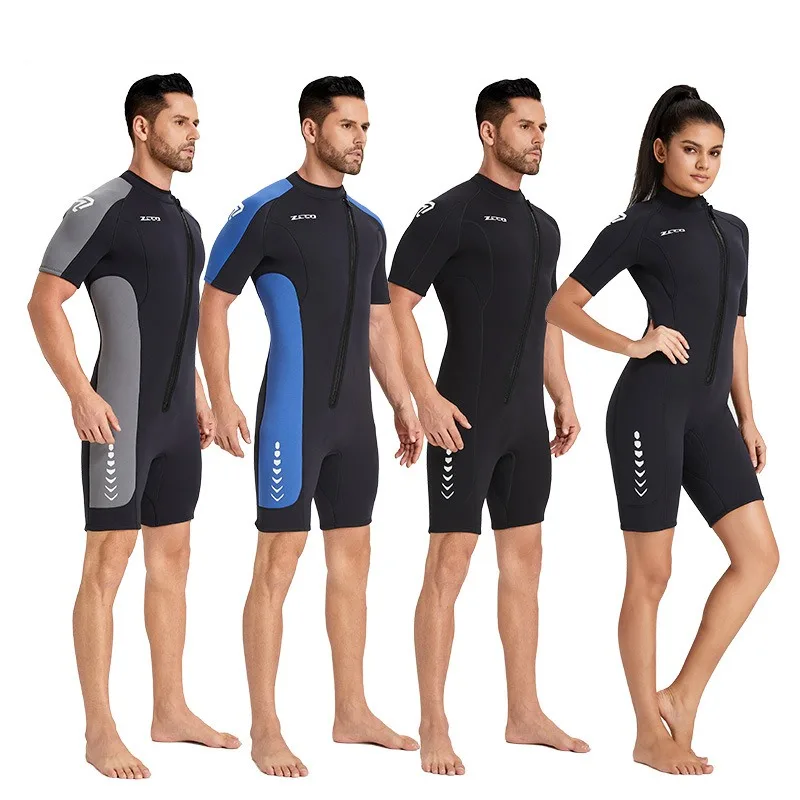 

Kitesurfing Scuba Suit Spearfishing Swimsuit 3mm Neoprene Surf Suit Short-sleeved Swimsuit