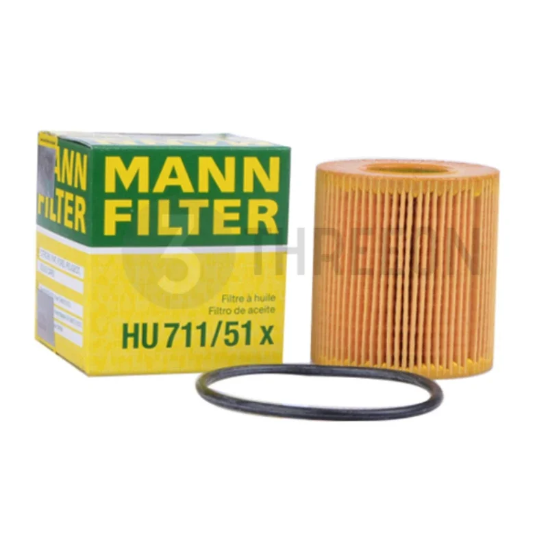 Car Oil Filter MANN FILTER HU711/51x M Oil Filter For MITSUBISHI Outlander GEELY SC7 Emgrand GL GS Vision X6 PEUGEOT 206 3008 VOLVO S40 FORD