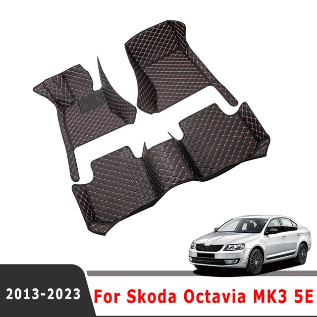 Tapis de sol de voiture LHD pour Skoda Octavia, MK3, 5E, 2023, 2022, 2021,  2020, 2019