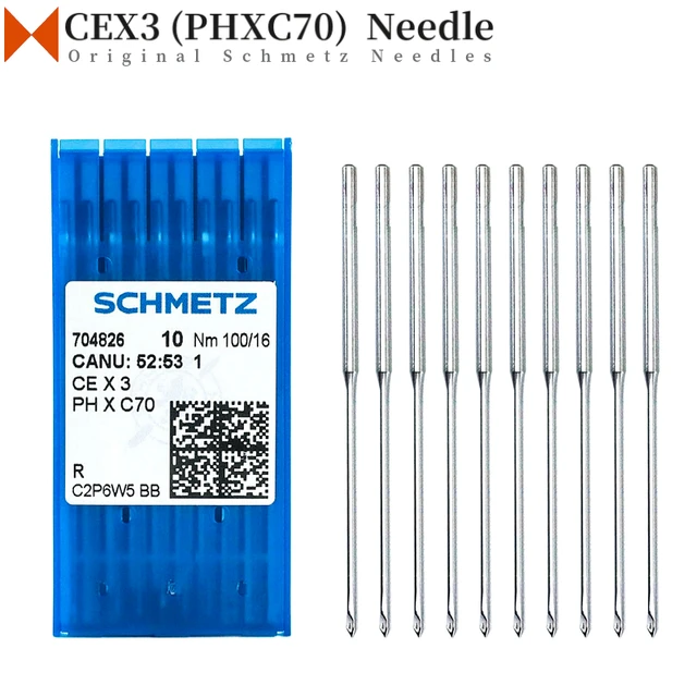 10 PCS CEX3 (PHXC70) Schmetz Needles Fit Tajima Barudan SWF China Towel  Embroidery Machines 616500040000 CANU 52:53 - AliExpress