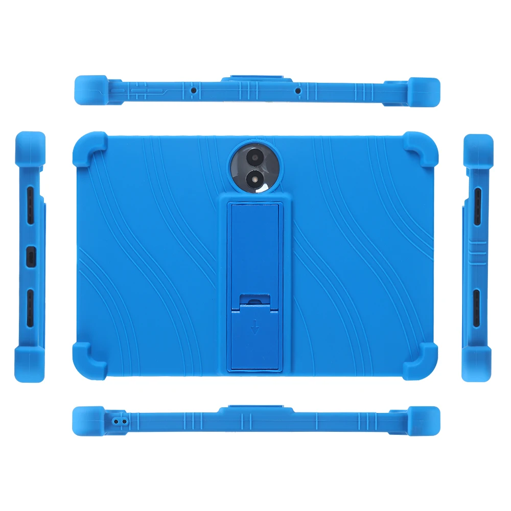 Shockproof Soft Silicone Tablet Case with Rear Kickstand